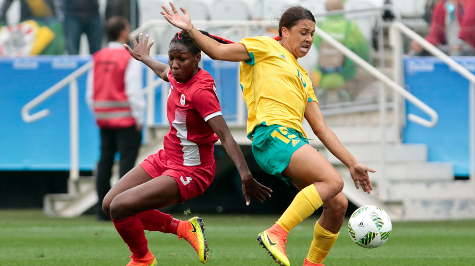 The dangerous Sam Kerr puts her body on the line.