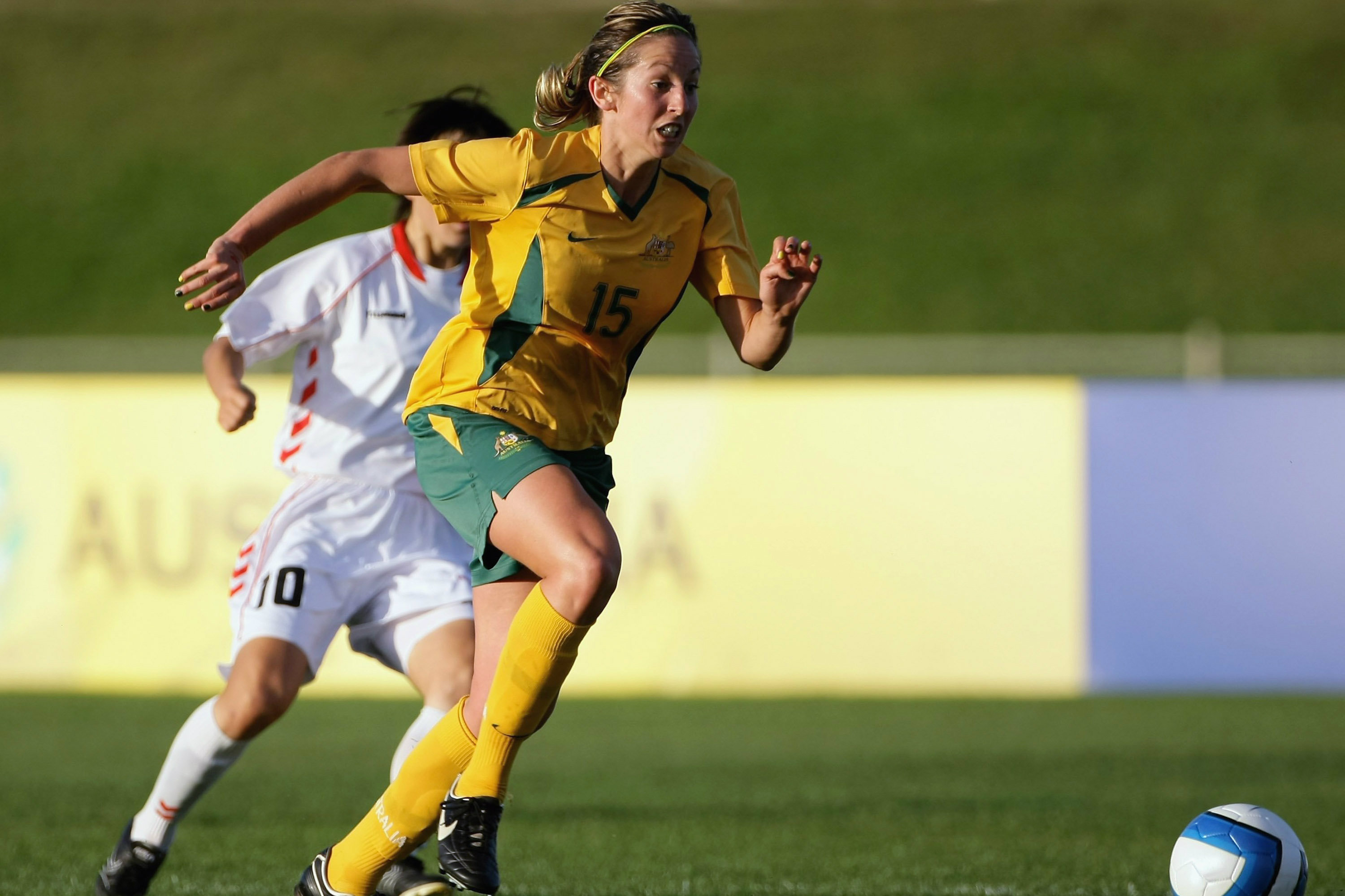Sally Shipard on the ball for the Westfield Matildas.