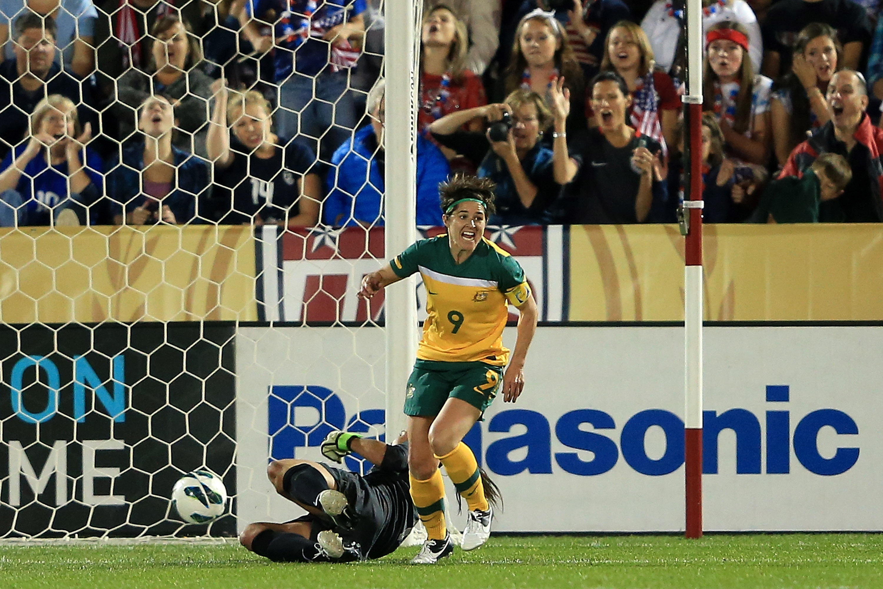 Walsh scored against the United States in her final game as a Westfield Matilda in 2012