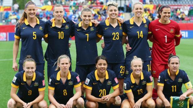 The Matildas starting XI for their clash with Brazil.