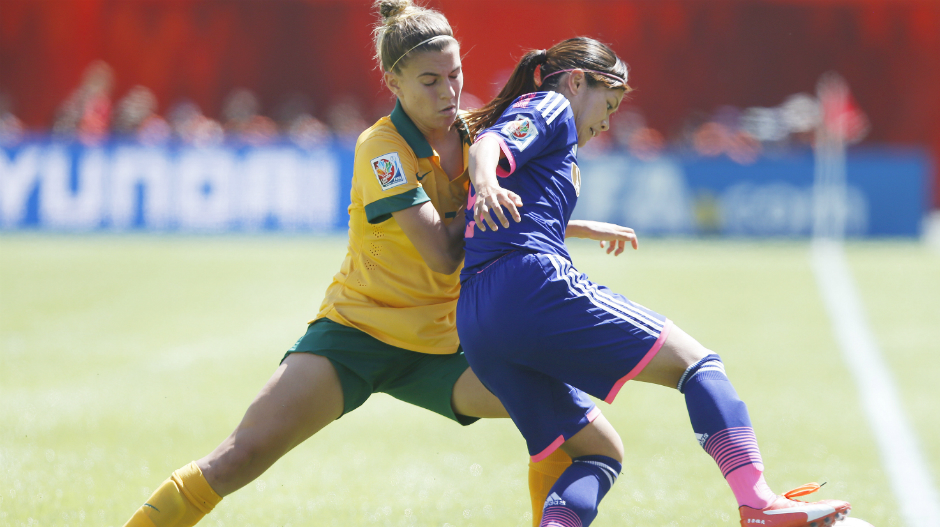 Steph Catley was tireless in defence against Japan's technical brilliance.