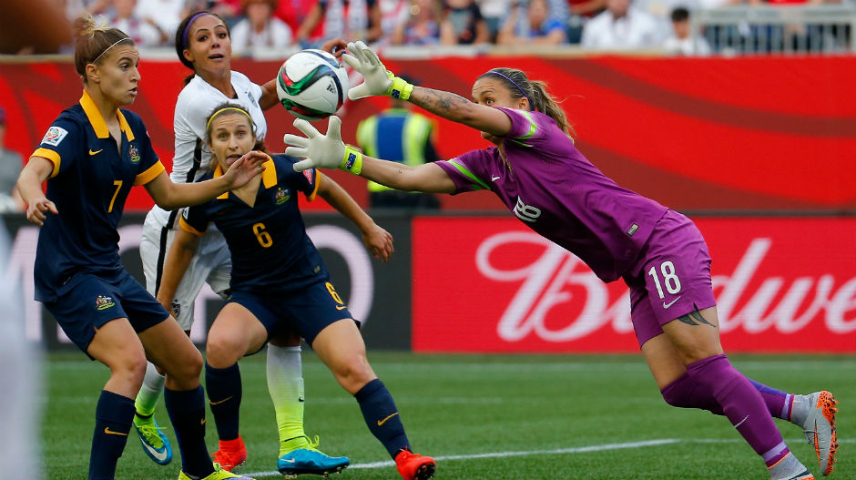 Melissa Barbieri on her toes as the USA came out firing in the second-half.