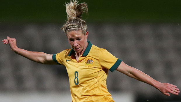Elise Kellond-Knight in action for the Westfield Matildas.